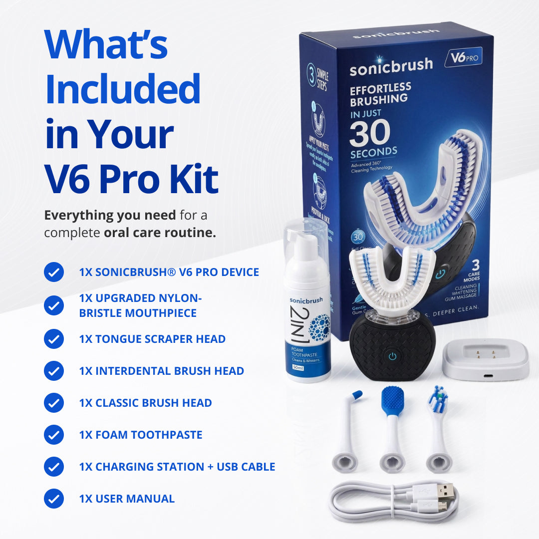 Everything included in the Sonic Brush V6 Pro Complete Premium Set